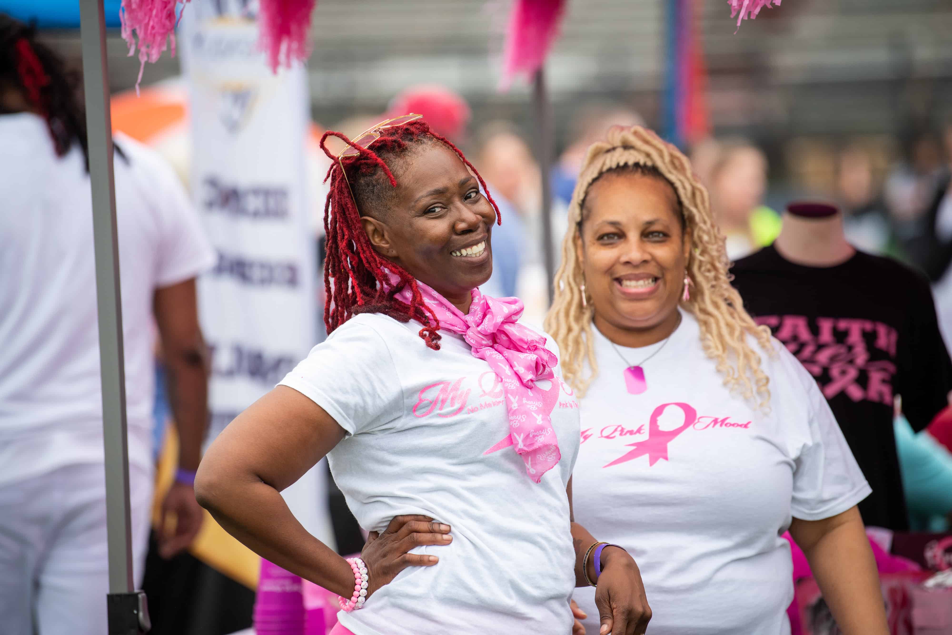 African American female walkers. The Pink Mood