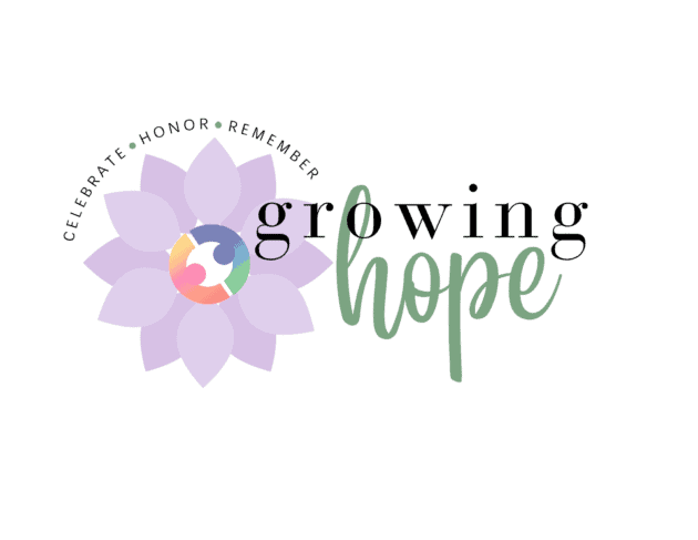 Celebrate, Honor, Remember growing hope logo