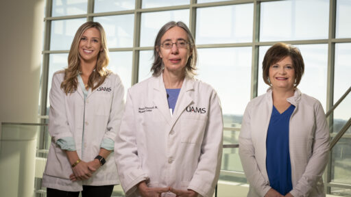 Nicole Vaden, APRN, Monica Grazziutti, M.D., and Laryn Phillips, RN
